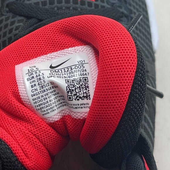 Nike Lebron Witness VII 7 Bred Men Size 10.5 Red Black Shoes Athletic DM1123-005 - Picture 9 of 9